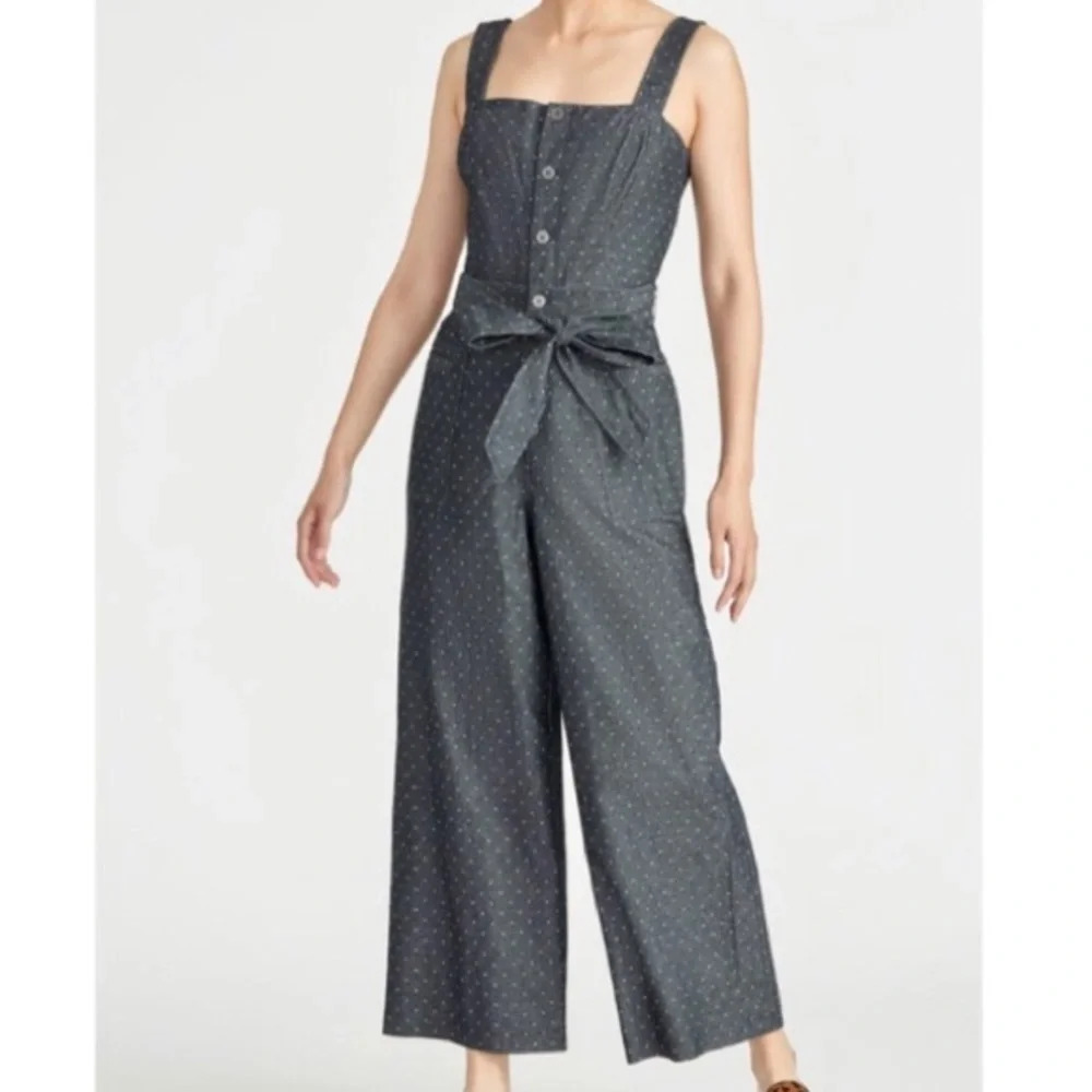 RACHEL Roy New Women’s 0 Print Pockets Button Front‎ Wide Crop Leg Jumpsuit